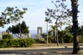 Benidorm.. View on a town and Intempo diamond building. Spain