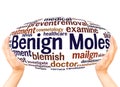 Benign Moles word cloud hand sphere concept