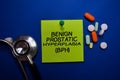 Benign Prostatic Hyperplasia BPH write on sticky note isolated on Office Desk. Healthcare or Medical Concept Royalty Free Stock Photo