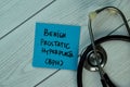 Benign Prostatic Hyperplasia BPH write on sticky notes isolated on Wooden Table. healthcare Concept Royalty Free Stock Photo