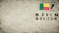 Benin Bohicon Vintage Mail Envelope Royalty Free Stock Photo