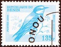 BENIN - CIRCA 2000: A stamp printed in Benin shows a European Bee-eater Merops apiaster bird, circa 2000.
