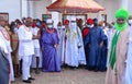 Oba of Benin gets documents on repatriated artefacts. Royalty Free Stock Photo