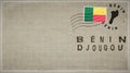 Benin Djougou Vintage Mail Envelope Royalty Free Stock Photo