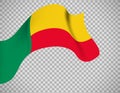 Benin flag on transparent background