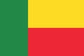 Benin flag with official proportions and color.Genuine.Original flag of Benin