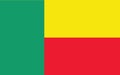 Benin flag vector graphic. Rectangle Beninese flag illustration. Benin country flag is a symbol of freedom, patriotism and Royalty Free Stock Photo