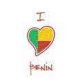 Beninese flag patriotic t-shirt design.