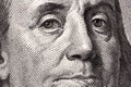 Benjamin Franklin, a close-up portrait Royalty Free Stock Photo