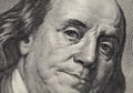 Benjamin Franklin portrait from 100 dollars bankno Royalty Free Stock Photo