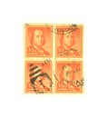Benjamin Franklin stamps Royalty Free Stock Photo