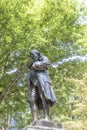 Benjamin Franklin statue by Richard Saltonstall Greenough, outside the Old City Hall in historic Boston Royalty Free Stock Photo