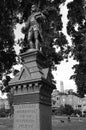 Benjamin Franklin statue in Washington Square in San Francisco, Royalty Free Stock Photo