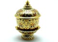 Benjarong, Thai Porcelain with Designs in Multi Co Royalty Free Stock Photo
