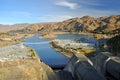 Benmore Dam Penstocks & Power Station, Otago Royalty Free Stock Photo