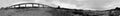 Bennerley Viaduct Monochrome Panorama Royalty Free Stock Photo