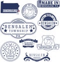 Bensalem township, PA, generic stamps and signs