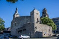 Bensberg castle with town hall Royalty Free Stock Photo