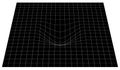 Bent grid in perspective. 3d mesh with convex distortion Royalty Free Stock Photo