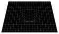 Bent grid in perspective. 3d mesh with convex distortion Royalty Free Stock Photo