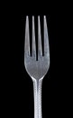 Bent metal fork. Flat. Royalty Free Stock Photo