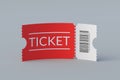 Bent ticket for cinema, theatre, show and other entertainments