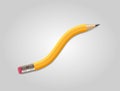 Bent yellow pencil