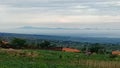 a stretch of cloud covered the hill Royalty Free Stock Photo