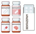 Bentazepam is an anxiolytic belonging to the benzodiazepine family Royalty Free Stock Photo