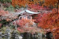 Benten-do and autumn leaves in Daigoji Temple, Kyoto, Japan