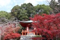 Benten-do and autumn leaves in Daigoji Temple, Kyoto, Japan