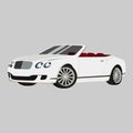Bentley continental gt vector icon on a grey background. Car illustration isolated on grey. Automobile realistic style