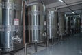 Steel storage tanks and equipment at Aurora Winery