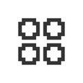 Bento like menu pixelated ui icon