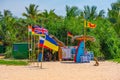 Bentota, Sri Lanka, January 20, 2022: Surfing school at Bentota,