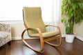 bentwood rocking chair with plush cushioning