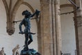 Benvenuto Cellini statue of Perseus Holding the Head of Medusa in Florence, Italy Royalty Free Stock Photo