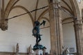 Benvenuto Cellini statue of Perseus Holding the Head of Medusa in Florence, Italy Royalty Free Stock Photo