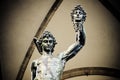 Benvenuto Cellini statue of Perseus Holding the Head of Medusa in Florence Italy Royalty Free Stock Photo