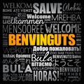 Benvinguts Welcome in Catalan word cloud