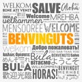 Benvinguts Welcome in Catalan word cloud