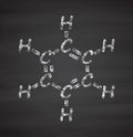 Benzene aromatic hydrocarbon molecule