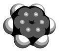 Benzene aromatic hydrocarbon molecule. Important in petrochemistry, component of gasoline. 3D rendering. Atoms are represented as.