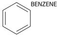 Benzene or Cyclohexatriene aromatic hydrocarbon molecule. Skeletal formula. Royalty Free Stock Photo