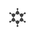 Benzene molecular geometry vector icon Royalty Free Stock Photo