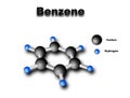 Benzene molecule Royalty Free Stock Photo