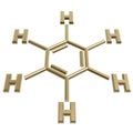 Benzene structure Royalty Free Stock Photo