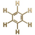 Benzene structure Royalty Free Stock Photo