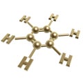 Benzene structure Royalty Free Stock Photo