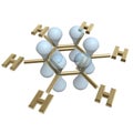 Benzene structure Royalty Free Stock Photo